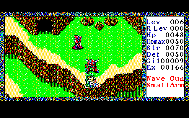 Ray Gun (PC-88) screenshot: Let's save that girl!