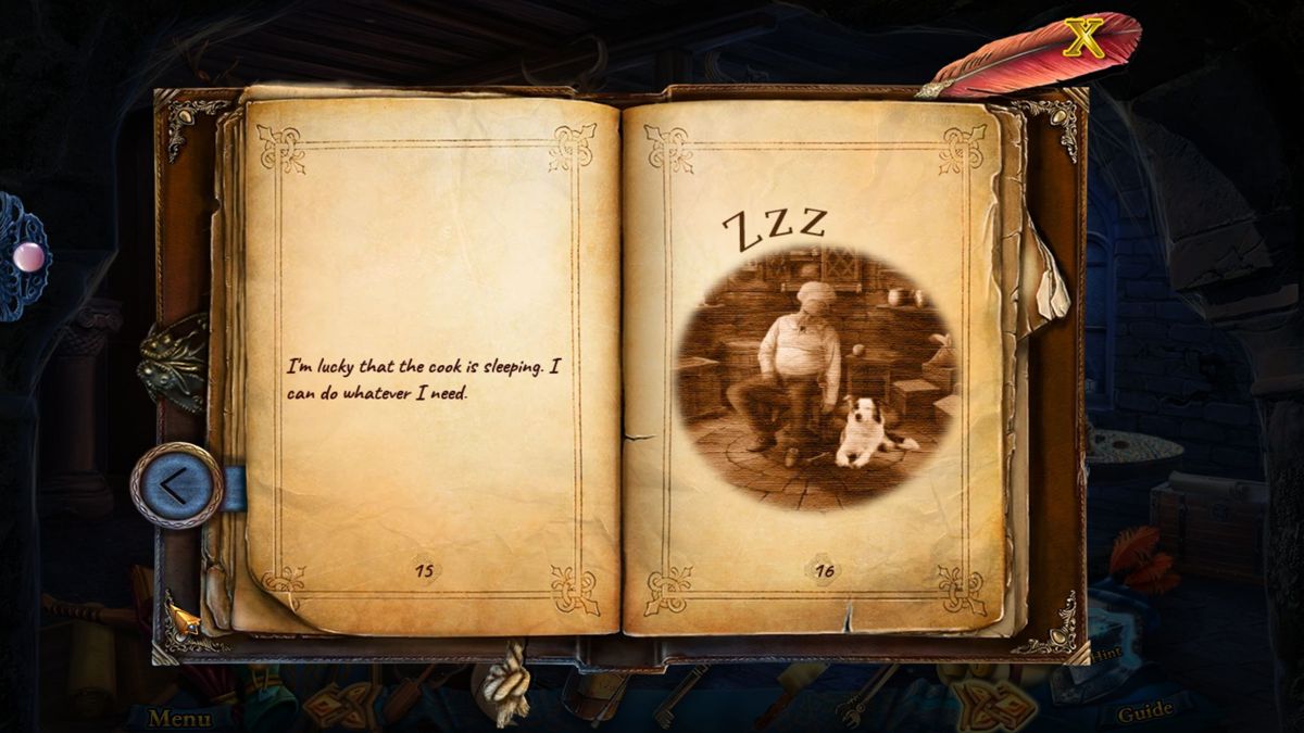 Camelot: Wrath of the Green Knight (Collector's Edition) (Windows) screenshot: There is a journal which sort of keeps track of the story