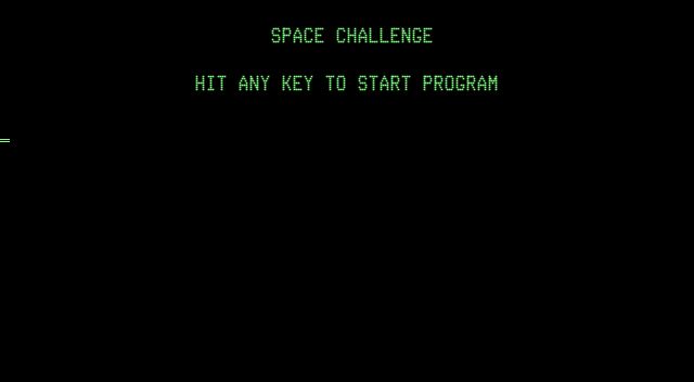 Asteroid Space Challenge (Wang 2200) screenshot: Startscreen