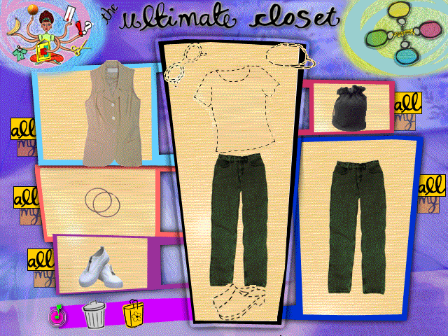 Let's Talk About Me (Windows 3.x) screenshot: The "My Body" section has a few dress-up games...