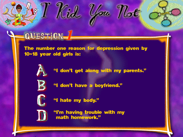 Let's Talk About Me (Windows 3.x) screenshot: ...and a parody of the You Don't Know Jack game series