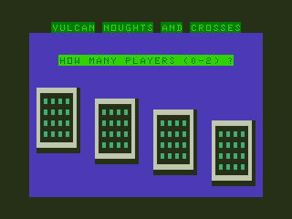 Vulcan Noughts and Crosses (Dragon 32/64) screenshot: Game Setup