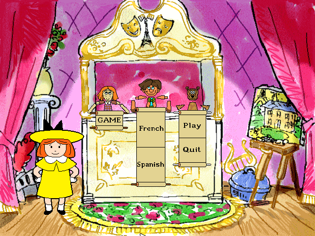 Madeline and the Magnificent Puppet Show (Windows) screenshot: Main menu