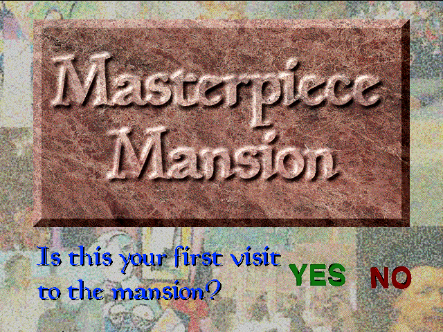 Masterpiece Mansion (Windows 3.x) screenshot: Title screen