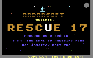 Rescue 17 (Commodore 64) screenshot: Title Screen.