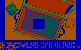 Winnie the Pooh in the Hundred Acre Wood (DOS) screenshot: This is where you save your game (CGA with RGB monitor)