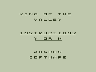 King of Valley (Dragon 32/64) screenshot: Title Screen