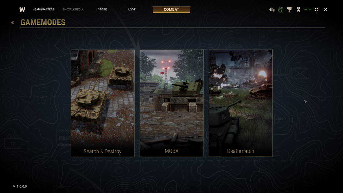 War Legends (Windows) screenshot: Game Modes description menu