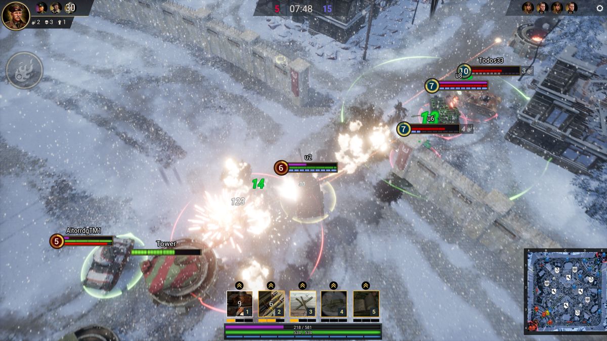 War Legends (Windows) screenshot: MOBA Stalingrad gameplay
