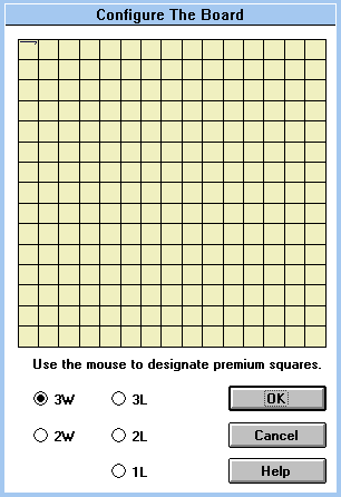 Maven (Windows 3.x) screenshot: Configuring the playing board