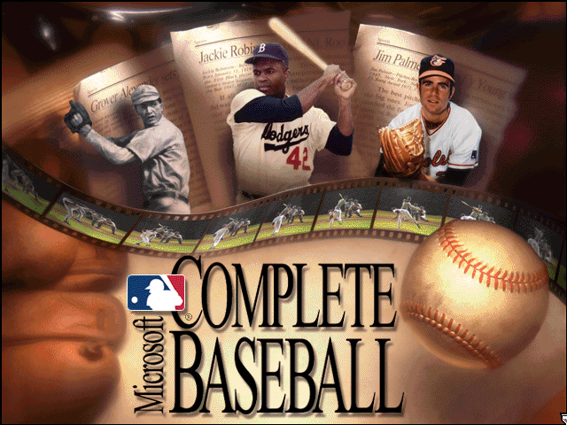 Microsoft Complete Interactive Guide to Baseball: 1995 Edition (Windows 3.x) screenshot: Title screen