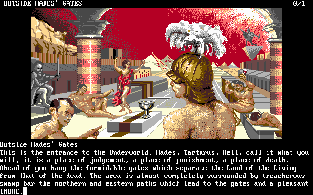 Myth (DOS) screenshot: Starting location