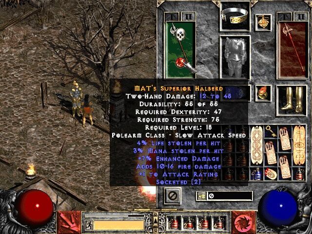 Diablo II: Lord of Destruction (Windows) screenshot: You can name your special weapons