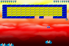 Animal Snap: Rescue Them 2 by 2 (Game Boy Advance) screenshot: An opposite Arkanoid game