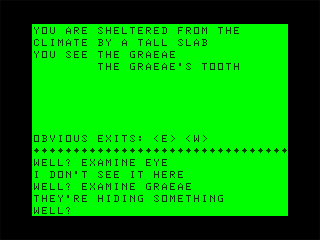 The Thirteenth Task (Dragon 32/64) screenshot: I Encounter the Graeae