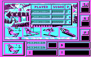 Downhill Challenge (DOS) screenshot: High Scores