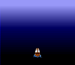 Magna Braban: Henreki no Yūsha (SNES) screenshot: The ship and the sea...