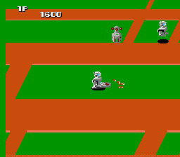 MagMax (NES) screenshot: Upgraded with the head component, note an extra head in the top-right