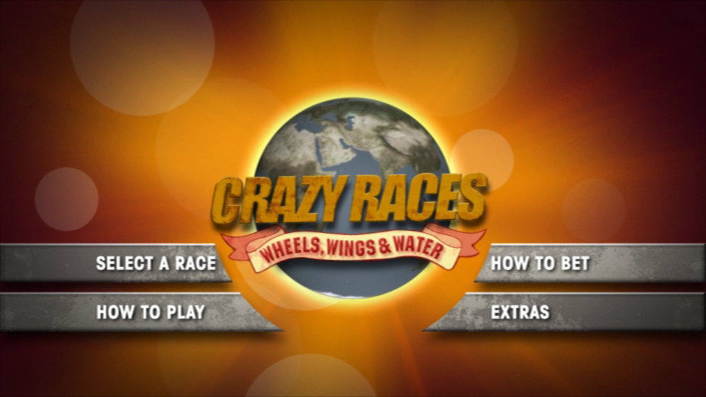 Crazy Races: Wheels, Wings & Water (DVD Player) screenshot: The main menu