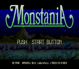 Monstania (SNES) screenshot: Title screen