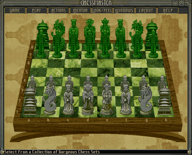 The Chessmaster 4000 Turbo (Windows 16-bit) screenshot: A Chinese Board Style