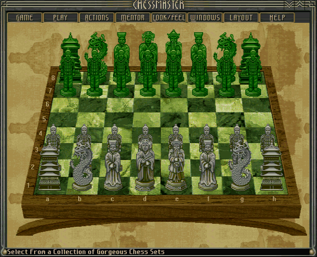 The Chessmaster 4000 Turbo (Windows 3.x) screenshot: A Chinese Board Style