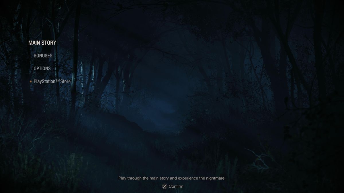 Resident Evil 4 (PlayStation 5) screenshot: Main menu