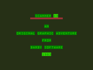 Scanner 13 (Dragon 32/64) screenshot: Title Screen