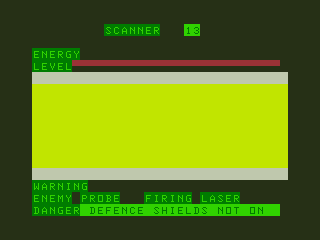 Scanner 13 (Dragon 32/64) screenshot: Destroyed by a Flutter Drone