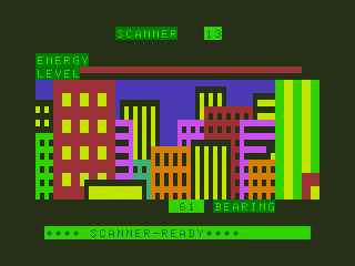 Scanner 13 (Dragon 32/64) screenshot: Scanning the Area