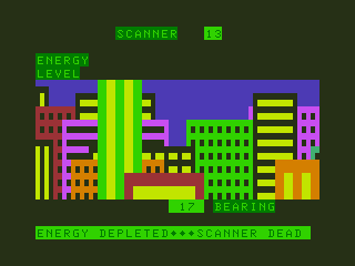 Scanner 13 (Dragon 32/64) screenshot: Out of Energy