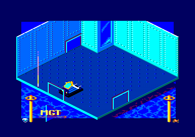 Magnetik Tank (Amstrad CPC) screenshot: Avoid that beam as it moves