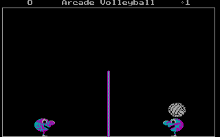 Arcade Volleyball (DOS) screenshot: Ingame