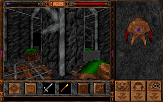 Shadowcaster (DOS) screenshot: Slaves in the mines, temples of doom...