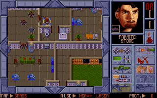 Laser Squad (DOS) screenshot: Movement