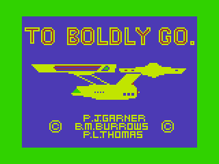 Creepies / To Boldly Go (Dragon 32/64) screenshot: To Boldly Go: Title Screen
