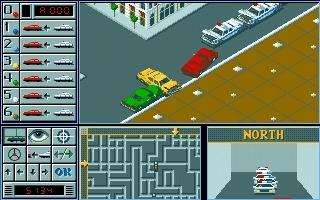 Chicago 90 (DOS) screenshot: Cars crashing