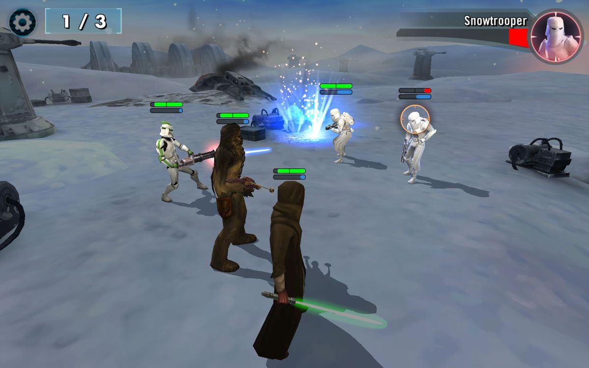 Star Wars: Galaxy of Heroes (Android) screenshot: This trooper's special ability targets all enemies.