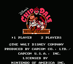 Disney's Chip 'n Dale: Rescue Rangers (NES) screenshot: Title Screen