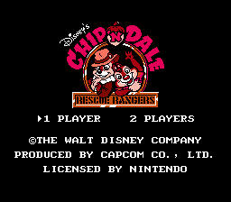 Disney's Chip 'n Dale: Rescue Rangers (NES) screenshot: Europe Title screen