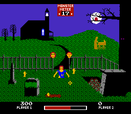 Chiller (NES) screenshot: Gameplay on the first level