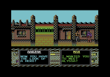 Last Battle (Commodore 64) screenshot: Max, apparently, has the look of a hero