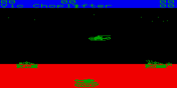 Choplifter! (VIC-20) screenshot: Watch out for the tank