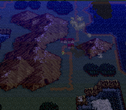 The Last Battle (SNES) screenshot: World map at night