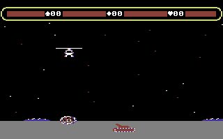 Choplifter! (Commodore 64) screenshot: An enemy tank on the ground