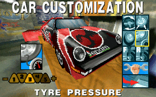Screamer 2 (DOS) screenshot: Customize you car