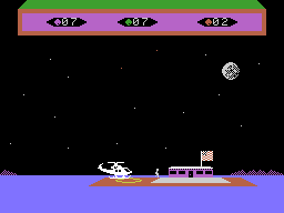 Choplifter! (ColecoVision) screenshot: Returned home safely