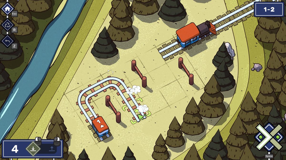 Railbound (Windows) screenshot: Building a track.