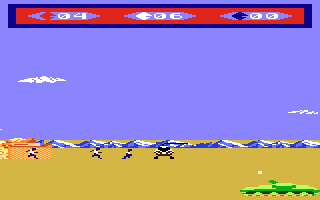 Choplifter! (Atari 7800) screenshot: Rescuing hostages...