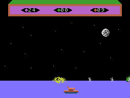 Choplifter! (ColecoVision) screenshot: destroyed by a tank